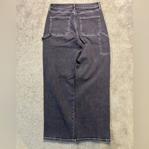 Vintage JNCO Style Baggy Wide Leg Black Carpenter Jeans Size 36 Y2K Skate